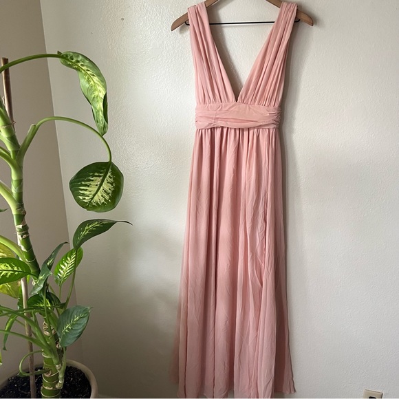 Lulus | Heavenly Hues Blush Maxi Dress - Picture 2 of 8